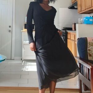 Patra Black Long Sleeve Dress